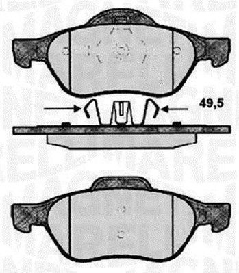 MAGNETI MARELLI Piduriklotsi komplekt,ketaspidur 363916060572